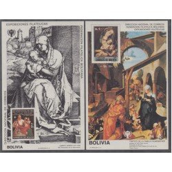 Bolivia HBM-85/86 Exposiciones filatélicas Religión MNH Bolivia HBM-85/86 Exposiciones filatélicas Religión MNH