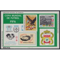 Bolivia HBM-96 Exposiciones filatélicas Copa Mundial de Fútbol MNH Bolivia HBM-96 Exposiciones filatélicas Copa Mundial de Fútbol MNH