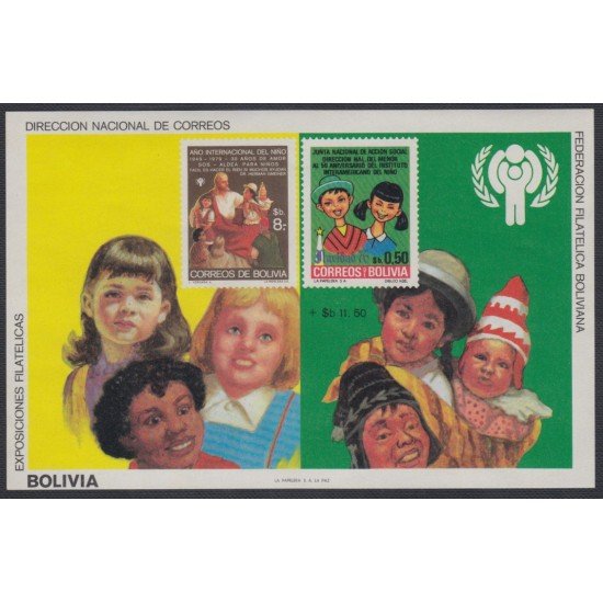 Bolivia HBM-97 Exp. filatélicas 50 Años del Inst. Interamericano del niño Usado