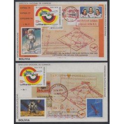 Bolivia HBM-104/105 Exp. filatélicas 50 Años del 1er vuelo circular zeppelin MNH Bolivia HBM-104/105 Exp. filatélicas 50 Años del 1er vuelo circular zeppelin MNH