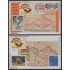 Bolivia HBM-104/105 Exp. filatélicas 50 Años del 1er vuelo circular zeppelin MNH