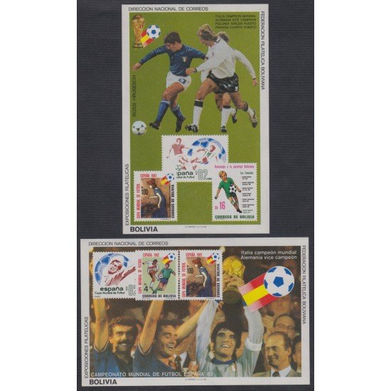 Bolivia HBM-128/29 Exp. Filatélicas Copa mundial de fútbol España 82 MNH Bolivia HBM-128/29 Exp. Filatélicas Copa mundial de fútbol España 82 MNH
