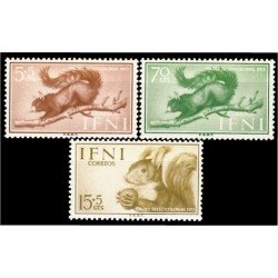 Ifni 125/27 1955 Día del Sello Fauna MNH Ifni 125/27 1955 Día del Sello Fauna MNH