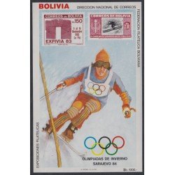 Bolivia HBM-136 Exp. Filatélicas Juegos olímpicos de invierno Sarajevo 1984 MNH Bolivia HBM-136 Exp. Filatélicas Juegos olímpicos de invierno Sarajevo 1984 MNH