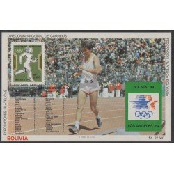 Bolivia HBM-143 Exp. Filatélicas Juegos olímpicos de Los Ángeles 1984 MNH Bolivia HBM-143 Exp. Filatélicas Juegos olímpicos de Los Ángeles 1984 MNH