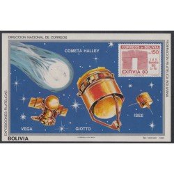 Bolivia HBM-145 Exp. Filatélicas Cometa Halley MNH Bolivia HBM-145 Exp. Filatélicas Cometa Halley MNH