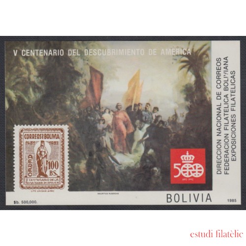 Bolivia HBM-150 V Centenario del descubrimiento de América MNH
