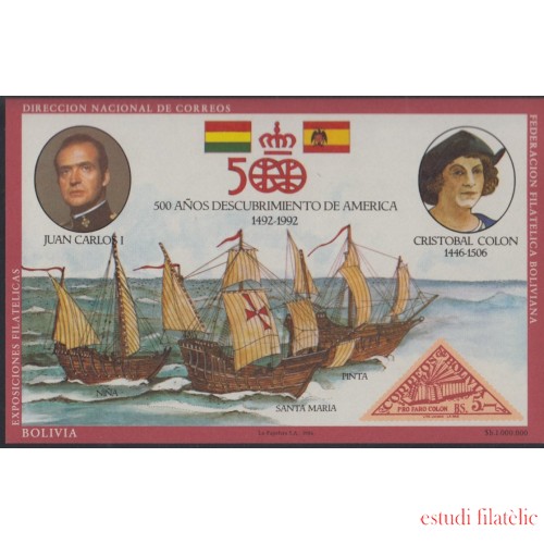 Bolivia HBM-153 V Centenario del descubrimiento de América Colón MNH