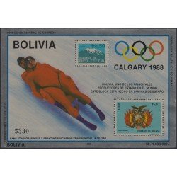 Bolivia HBM-156 Exp. Filatélicas Juegos olímpicos de Calgary 1988 MNH Bolivia HBM-156 Exp. Filatélicas Juegos olímpicos de Calgary 1988 MNH
