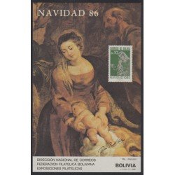Bolivia HBM-161 Exp. Filatélica Navidad 86 MNH Bolivia HBM-161 Exp. Filatélica Navidad 86 MNH