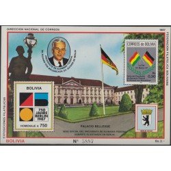 Bolivia HBM-169 Exp. Filatélica Sede oficial del Presidente Alemán en Berlín MNH Bolivia HBM-169 Exp. Filatélica Sede oficial del Presidente Alemán en Berlín MNH
