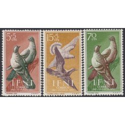 Ifni 135/37 1957 Pro infancia Palomas Fauna MNH Ifni 135/37 1957 Pro infancia Palomas Fauna MNH