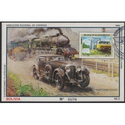 Bolivia HBM-172 Exp. Filatélica Bentley Tren Usado Bolivia HBM-172 Exp. Filatélica Bentley Tren Usado