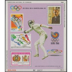 Bolivia HBM-176 Exp. Filatélicas Olimpiadas Barcelona 92 MNH Bolivia HBM-176 Exp. Filatélicas Olimpiadas Barcelona 92 MNH