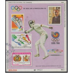 Bolivia HBM-176 Exp. Filatélicas Olimpiadas Barcelona 92 Usado Bolivia HBM-176 Exp. Filatélicas Olimpiadas Barcelona 92 Usado