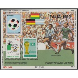 Bolivia HBM-177 Exp. Filatélicas Campeonato de Fútbol Italia 1990 MNH Bolivia HBM-177 Exp. Filatélicas Campeonato de Fútbol Italia 1990 MNH