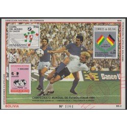 Bolivia HBM-178 Exp. Filatélicas Campeonato de Fútbol Italia 1990 Usado Bolivia HBM-178 Exp. Filatélicas Campeonato de Fútbol Italia 1990 Usado