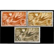 Ifni 142/44 1958  Ayuda a Valencia Escudos Coats MNH