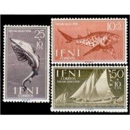 Ifni 149/51 1958  Día de Sello Fauna Barcos de pesca MNH