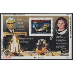 Bolivia HBM-207 Exposiciones Filatélicas Dr Hermann Oberth Cohete Astronauta MNH Bolivia HBM-207 Exposiciones Filatélicas Dr Hermann Oberth Cohete Astronauta MNH