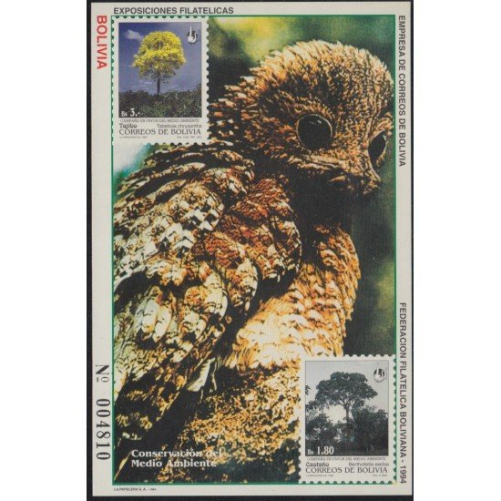 Bolivia HBM-213 Conservación del Medio Ambiente Lechuza MNH Bolivia HBM-213 Conservación del Medio Ambiente Lechuza MNH