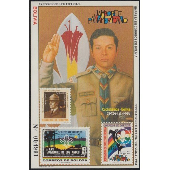 Bolivia HBM-214 Jamboree Panamericano MNH Bolivia HBM-214 Jamboree Panamericano MNH