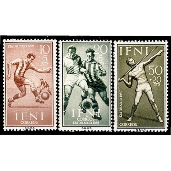 Ifni 156/58 1958 Día del Sello Deportes MNH Ifni 156/58 1958 Día del Sello Deportes MNH
