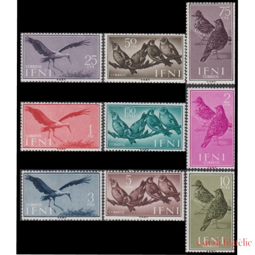 Ifni 163/71 1960  Serie básica Aves Bird MNH 