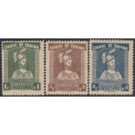 Colombia 270/72 1933 4º Centenario de la fundación de Cartagena MH