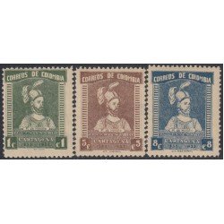 Colombia 270/72 1933 4º Centenario de la fundación de Cartagena MH Colombia 270/72 1933 4º Centenario de la fundación de Cartagena MH