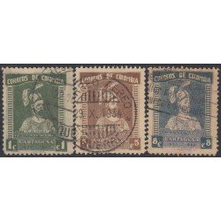 Colombia 270/72 1933 4º Centenario de la fundación de Cartagena Usado Colombia 270/72 1933 4º Centenario de la fundación de Cartagena Usado