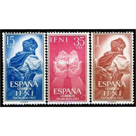 Ifni 190/92 1962  Día del Sello Cartero El correo Postman MNH