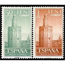 Ifni 193/94 1963 Ayuda a Sevilla Torre del Oro MNH Ifni 193/94 1963 Ayuda a Sevilla Torre del Oro MNH