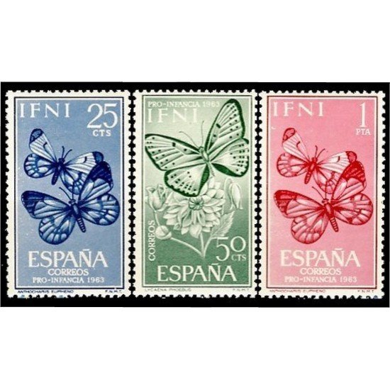 Ifni 195/97 1963 Pro infancia Mariposas Butterfly MNH Ifni 195/97 1963 Pro infancia Mariposas Butterfly MNH