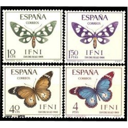 Ifni 221/24 1966 Día del Sello Mariposas Butterfly MNH Ifni 221/24 1966 Día del Sello Mariposas Butterfly MNH