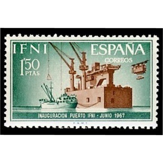 Ifni 229 1967 Instalaciones Portuarias Boat MNH