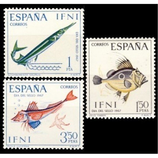 Ifni 230/32 1967 Día del Sello Peces Fish MNH Ifni 230/32 1967 Día del Sello Peces Fish MNH