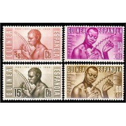 Guinea Española 321/24 1953 Pro indígenas Músicos indígenas MNH Guinea Española 321/24 1953 Pro indígenas Músicos indígenas MNH