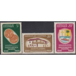 Colombia 582/84 1960 Independencia Nacional Monedas de la República La Casa del florero Santa Cruz de Monpox MNH Colombia 582/84 1960 Independencia Nacional Monedas de la República La Casa del florero Santa Cruz de Monpox MNH