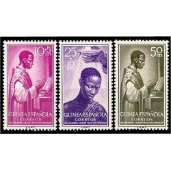 Guinea Española 344/46 1955 Centº prefectura Apostólica Fernando Poo Annobón y Corisco Sacerdote indígena-Bautizo MNH Guinea Española 344/46 1955 Centº prefectura Apostólica Fernando Poo Annobón y Corisco Sacerdote indígena-Bautizo MNH