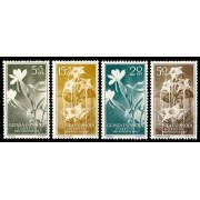 Guinea Española 358/61 1956 Pro indígenas Flora MNH 