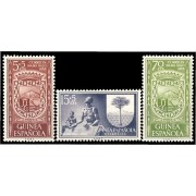 Guinea Española 362/64 1956 Día del Sello Escudos MNH 