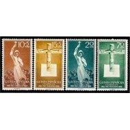 Guinea Española 384/87 1958 Pro indígenas Misionero-Crucifijo MNH