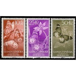 Guinea Española 388/90 1958 Día del Sello Mariposas MNH Guinea Española 388/90 1958 Día del Sello Mariposas MNH