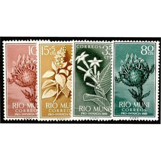 Rio Muni 10/13 1960 Flora MNH Rio Muni 10/13 1960 Flora MNH