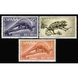 Rio Muni 45/47 1964 Reptiles Fauna Reptiles MNH Rio Muni 45/47 1964 Reptiles Fauna Reptiles MNH