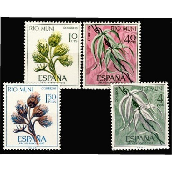 Rio Muni 76/79 1967 Flora MNH Rio Muni 76/79 1967 Flora MNH