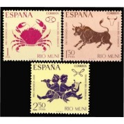 Rio Muni 83/85 1968 Signos del Zodiaco Zodiac  Fauna MNH 
