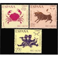 Rio Muni 83/85 1968 Signos del Zodiaco Zodiac  Fauna MNH