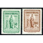 Bolivia A140/41 1952 Isabel la Católica MNH